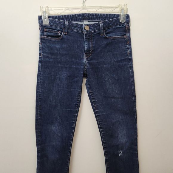 Banana Republic Denim - BANANA REPUBLIC Women's Blue Denim Skinny Jeans Mid Rise Size 27x31